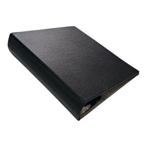 Vintage Columbia NY US Government Property 3 Ring Binder Black Textured Cover